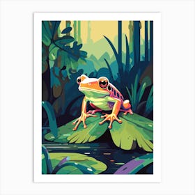 Frog In The Jungle 3 Art Print