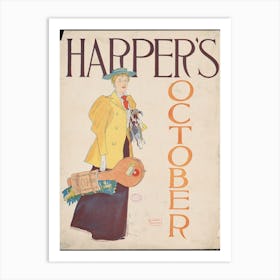 Harper's October, Edward Penfield 1 Art Print