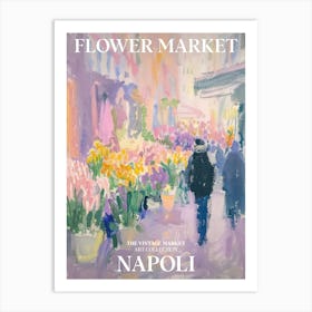 Vintage Flower Market Painting Napoli 5 Art Print