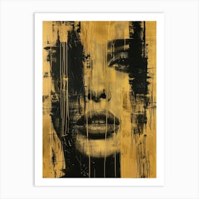 Gold And Black 14 Art Print