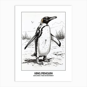 Penguin Exploring Their Environment Poster 4 Art Print