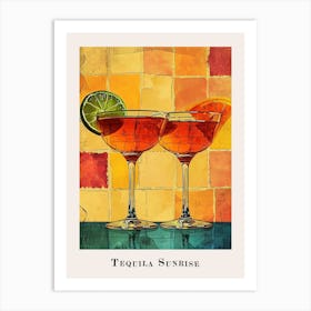 Tequila Sunrise Tile Poster 1 Art Print