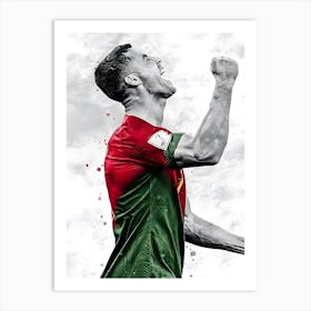 Cristiano Ronaldo Portugal Soccer Art Art Print