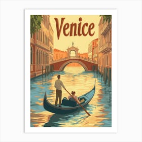 Aihrgdesign A Mid Century Modern Travel Poster For Venice Sho Cacebd19 F2ad 4ce7 Ade6 684a60218035 0 Art Print