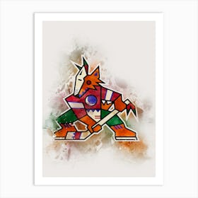 Arizona Coyotes Watercolor Art Print