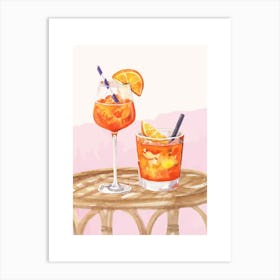 aperol spritz print Art Print