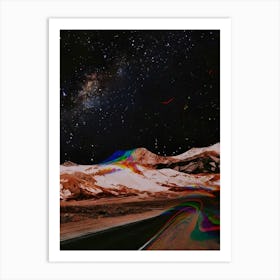 Retro Vintage Space Galaxy Art Print