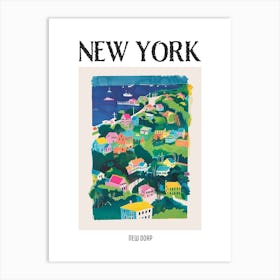 New Dorp New York Colourful Silkscreen Illustration 2 Poster Art Print