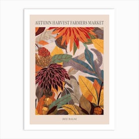 Fall Botanicals Bee Balm 1 Poster Art Print