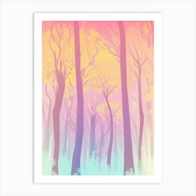 Pastel Forest Art Print