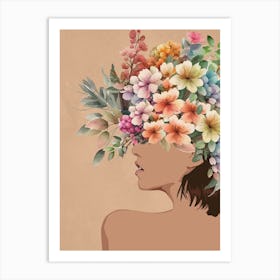 Floral Woman 2 Art Print