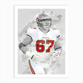 Luke Goedeke Tampa Bay Buccaneers Art Print