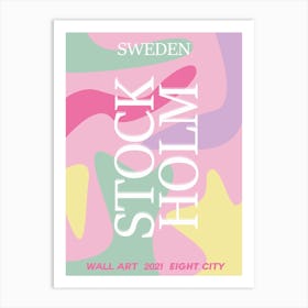 Stockholm Wall Eight City Art Print