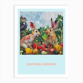 Hopping Around Bunnies Poster 3 Art Print