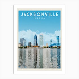 Jacksonville Florida Travel Poster Art Print
