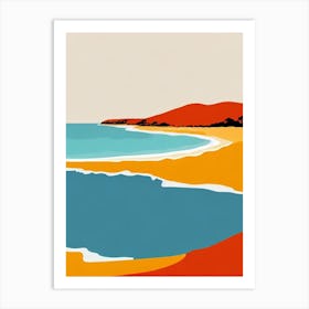 Blueys Beach Australia Midcentury Art Print