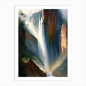Angel Falls, Venezuela Peaceful Oil Art 2 Art Print