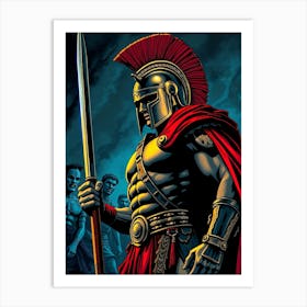 Spartan Warrior - Diverse Art Illustration 2 Art Print