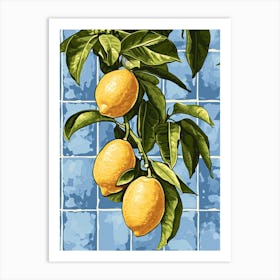 Lemons Illustration 7 Art Print