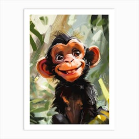 Cute Chimpanzee Art Print
