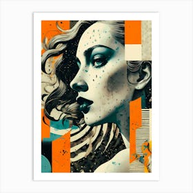 Abstract Portrait Of A Woman Art Print