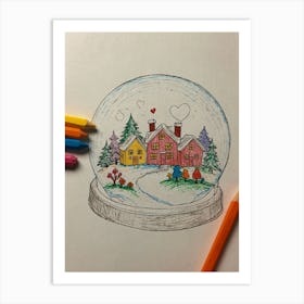 Snow Globe 8 Art Print