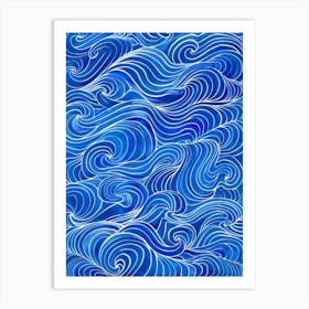 Abstract Sea Wave Pattern Art Print