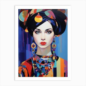 Colorful Woman Art Print