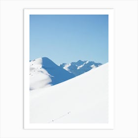 Les Trois Vallées, France Minimal Skiing Poster Art Print