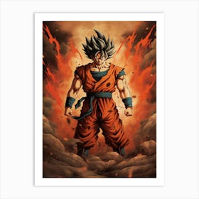 Dragon Ball Z Wallpaper 34 Art Print