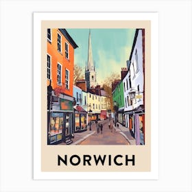 Norwich 8 Vintage Travel Poster Art Print