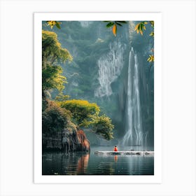 Waterfall In The Forest Art Print