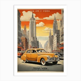 Vintage Travel Poster New York Art Print 0 (3) Art Print