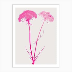 Hot Pink Queen Annes Lace 2 Art Print