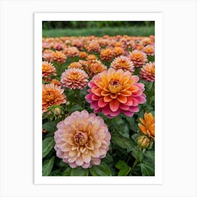 Dahlias Art Print