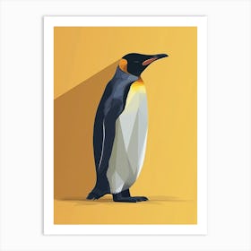 King Penguin Laurie Island Minimalist Illustration 4 Art Print
