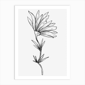 Line Spring Awakening Blooming Flower Art Print