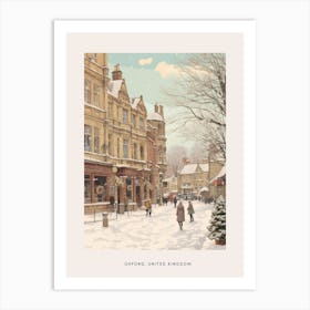 Vintage Winter Poster Oxford United Kingdom 5 Art Print