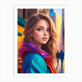Dreamshaper V7 An Ultra Realistic Painting Of A Gorgeous Girl 0 Art Print