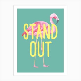 Stand Out Flamingo Art Print