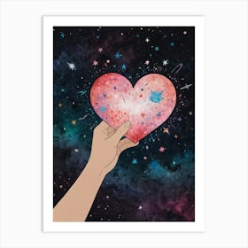 Heart In Space 1 Art Print