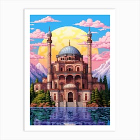Trabzon Hagia Sophia Museum Pixel Art 1 Art Print