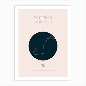 Scorpio Star Sign In Light Art Print