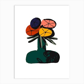 Abstract Flowers - 2 Art Print
