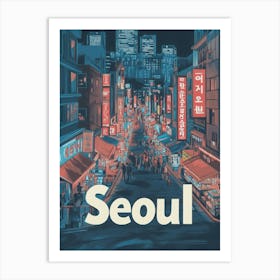 Aihrgdesign A Classic 1960s Travel Poster For Seoul Showcasin 26796c25 1c14 4663 B375 7a6ce67d2fc2 0 Art Print