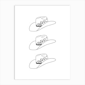 Cowboy Hats Art Print