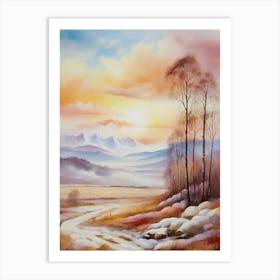 Landscape With Trees 1 Art Print