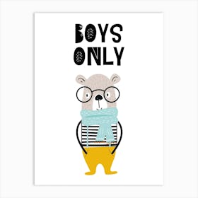 Boys Only Animal Pop Art Print