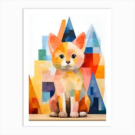 Elegant Lines The Cat In Minimalism Art Print