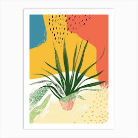 Air Plant Plant Minimalist Illustration 7 Art Print